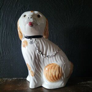 Vintage Staffordshire Style Dog Figurine, Mantle Dog, Made in Portugal